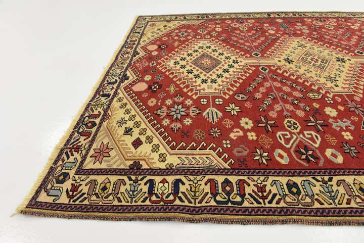 4' 5 x 5' 8 Hand Knotted Sirjan Persian Wool Rug