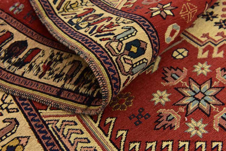 4' 5 x 5' 8 Hand Knotted Sirjan Persian Wool Rug