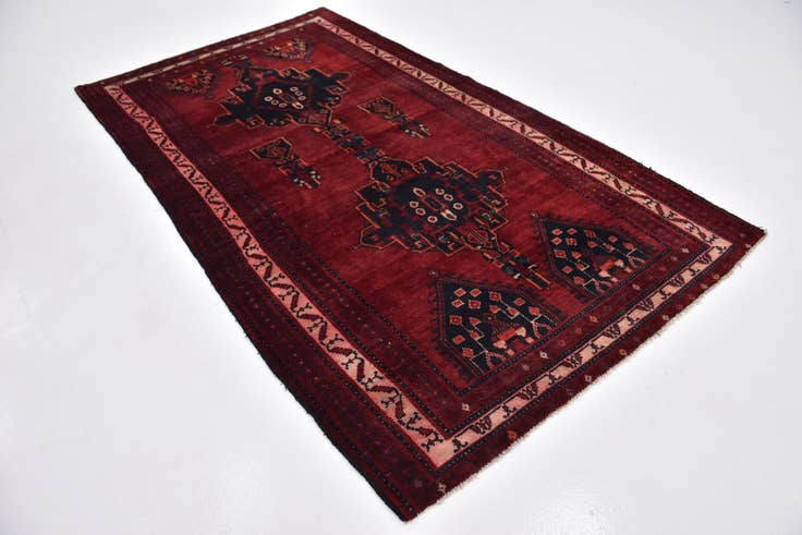 Detail image of 5' 2 x 9' Hand Knotted Sirjan Persian Wool Rug