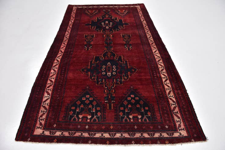 Detail image of 5' 2 x 9' Hand Knotted Sirjan Persian Wool Rug