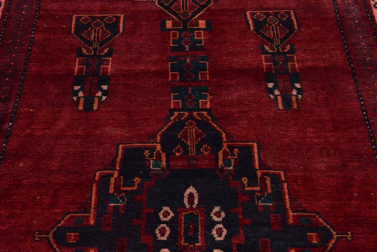 Detail image of 5' 2 x 9' Hand Knotted Sirjan Persian Wool Rug