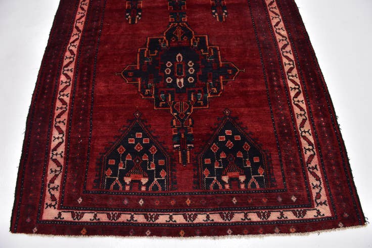 Detail image of 5' 2 x 9' Hand Knotted Sirjan Persian Wool Rug