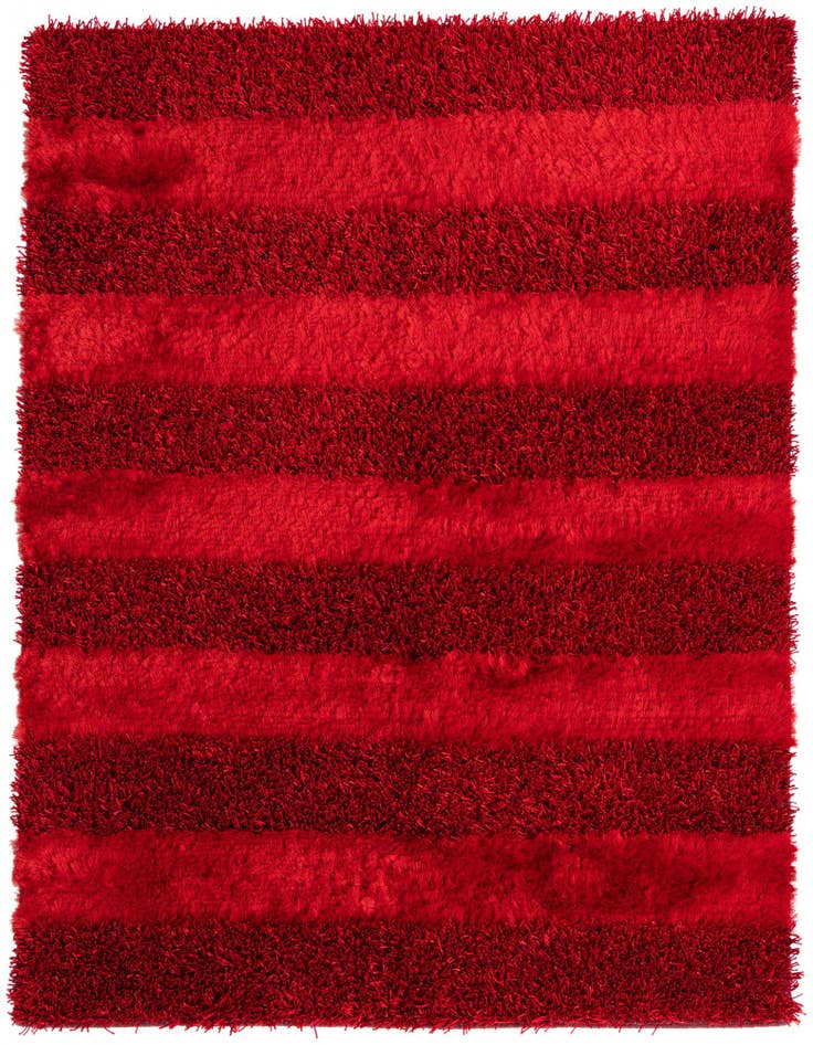 Detail image of 5' 2 x 6' 7  Hand Knotted Solid Shag Oriental Rug