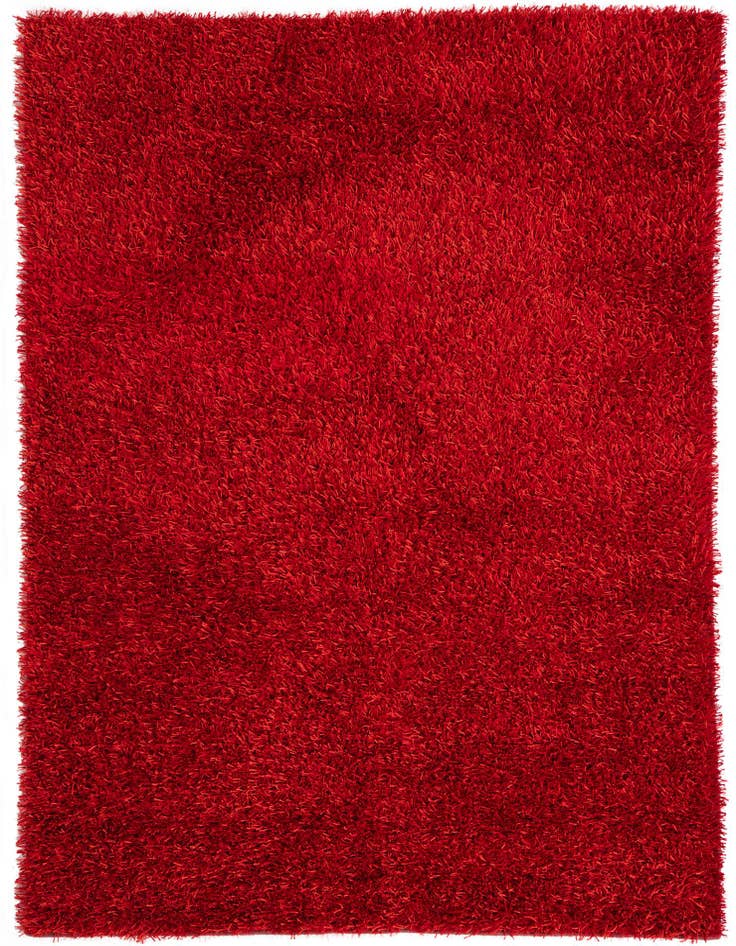 Detail image of 5' 8 x 7' 8  Hand Knotted Solid Shag Oriental Rug