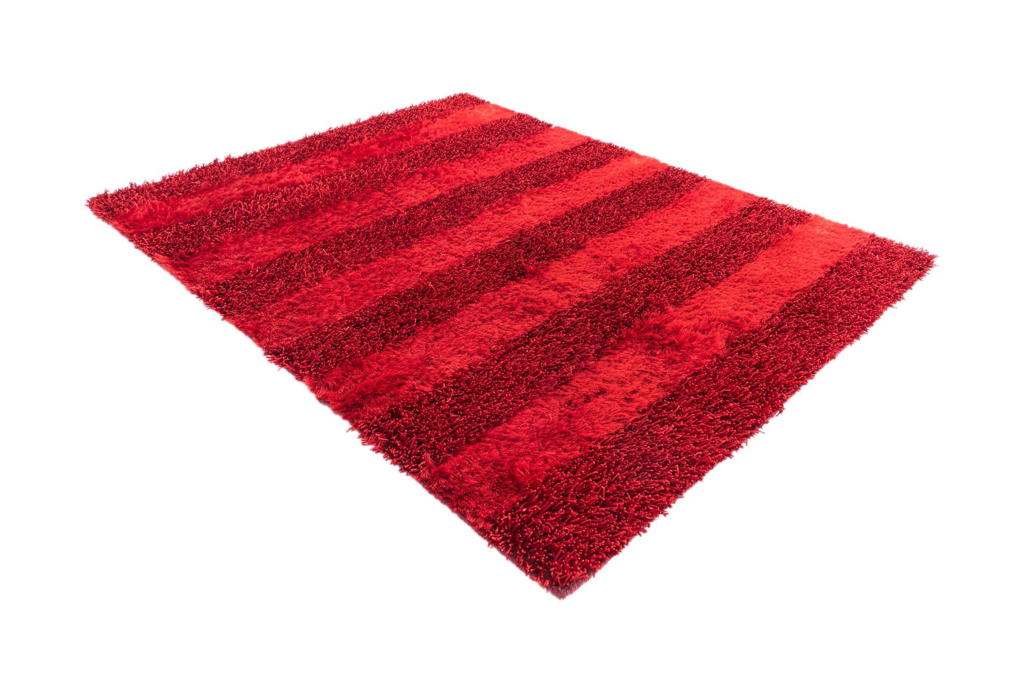 5' x 6' 7 Hand Knotted Solid Shag Oriental Rug