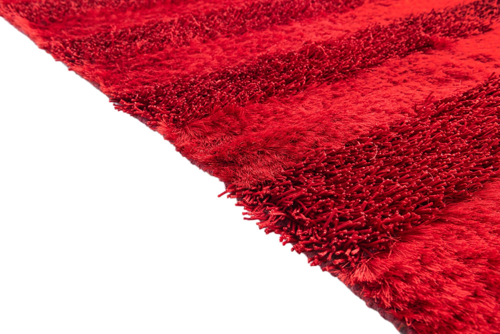 5' x 6' 7 Hand Knotted Solid Shag Oriental Rug