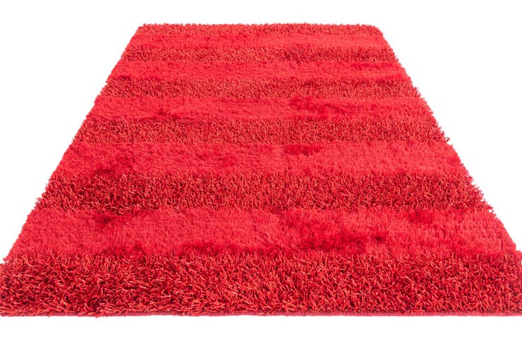 Detail image of 4' 10 x 6' 8 Hand Knotted Solid Shag Oriental Rug