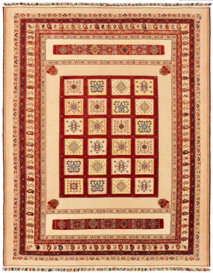 Detail image of 6' 7 x 9' 7 Sumak Kilim Rug