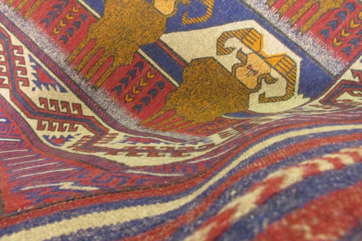 6' 3 x 9' 6 Hand Woven Sumak Wool Rug