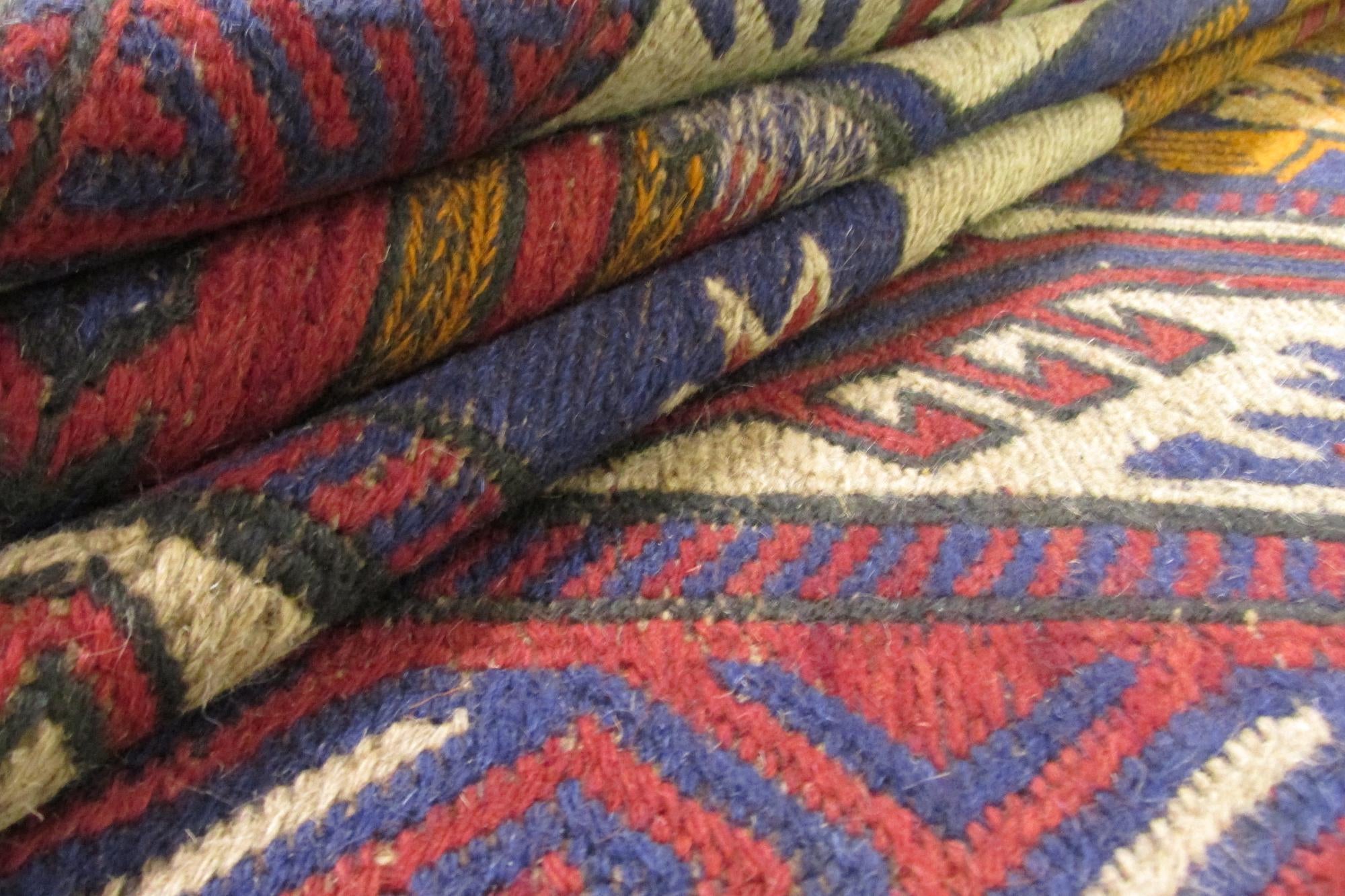 6' 3 x 9' 6 Hand Woven Sumak Wool Rug