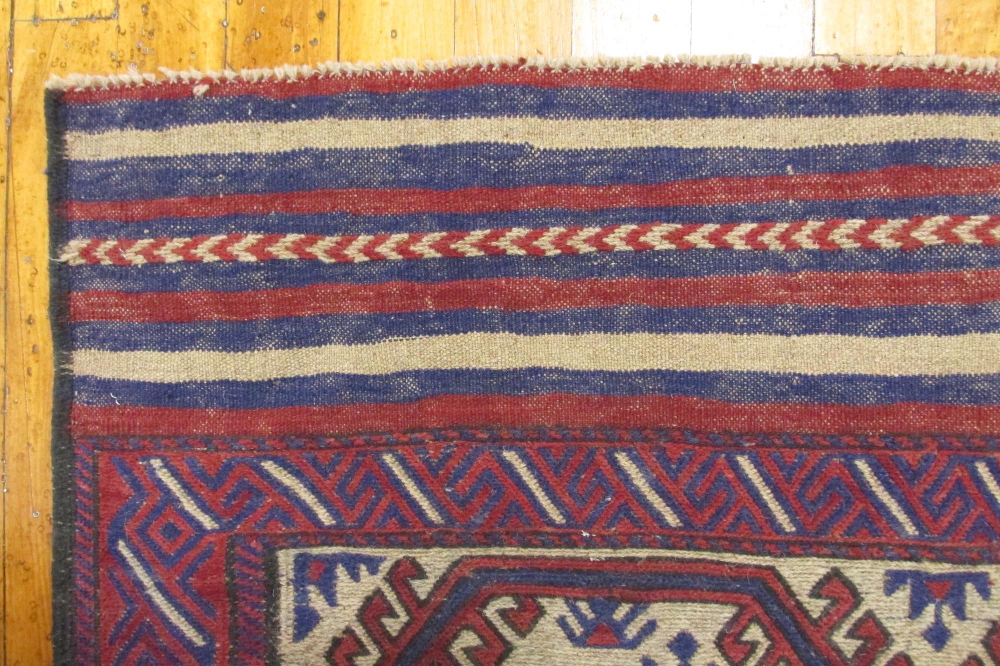 6' 3 x 9' 6 Hand Woven Sumak Wool Rug