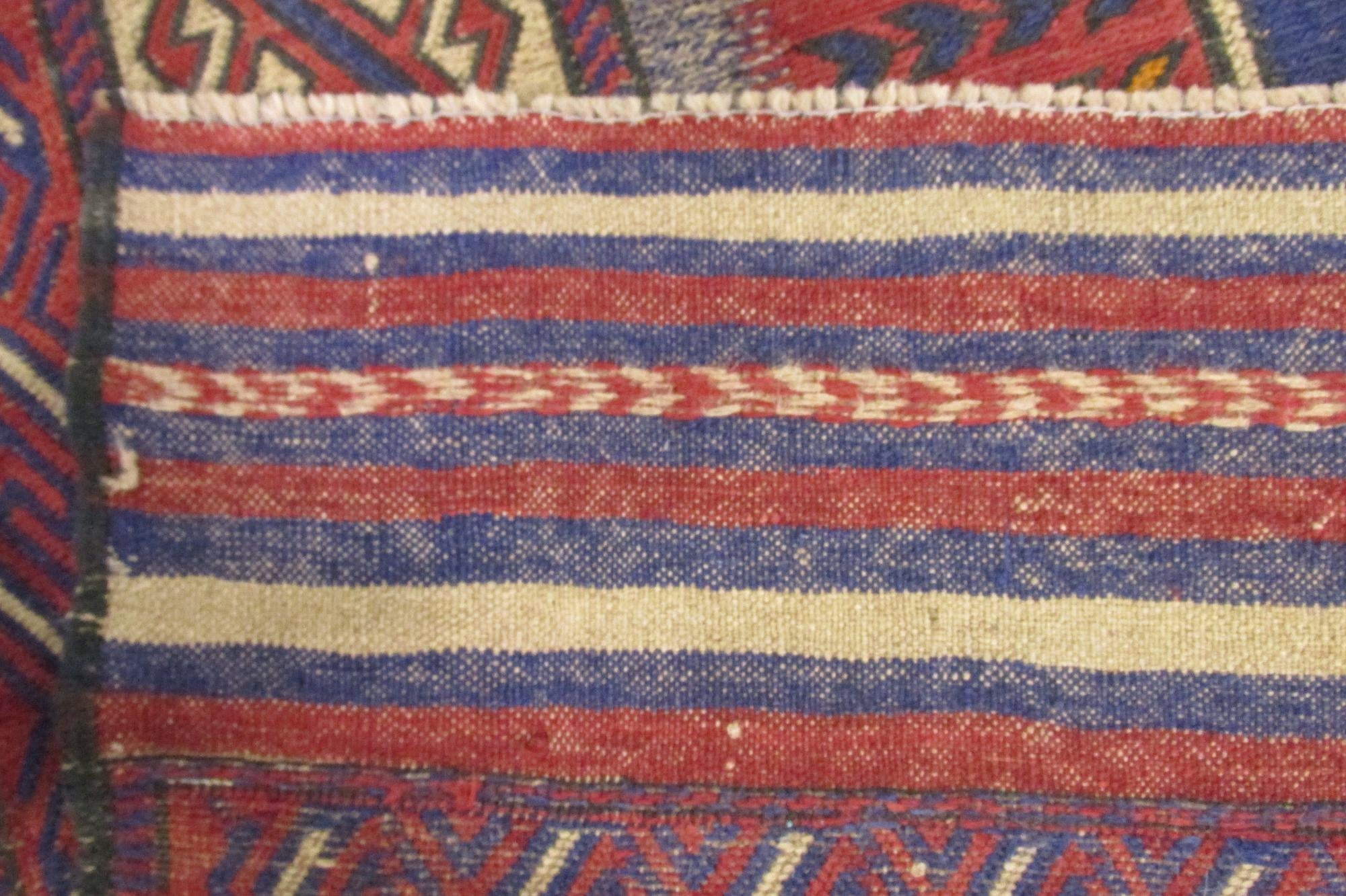 6' 3 x 9' 6 Hand Woven Sumak Wool Rug