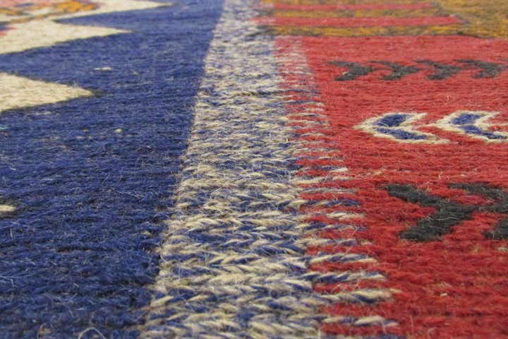 6' 5 x 9' 5 Hand Woven Sumak Wool Rug