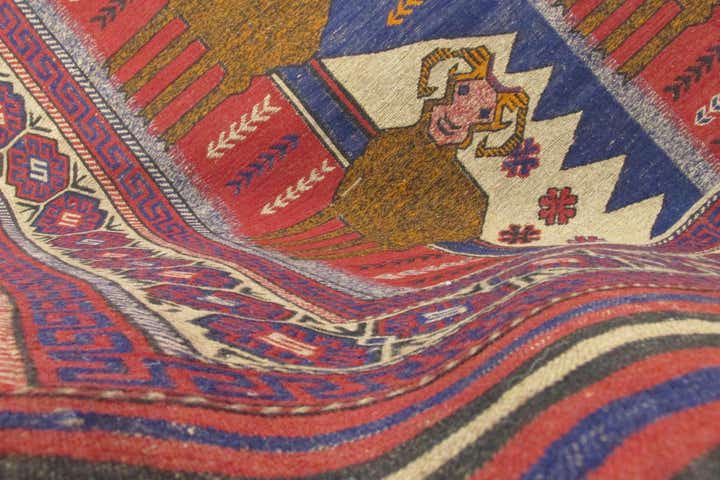 6' 5 x 9' 5 Hand Woven Sumak Wool Rug