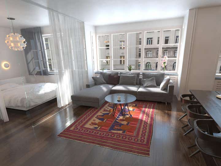 6' 5 x 9' 5 Hand Woven Sumak Wool Rug