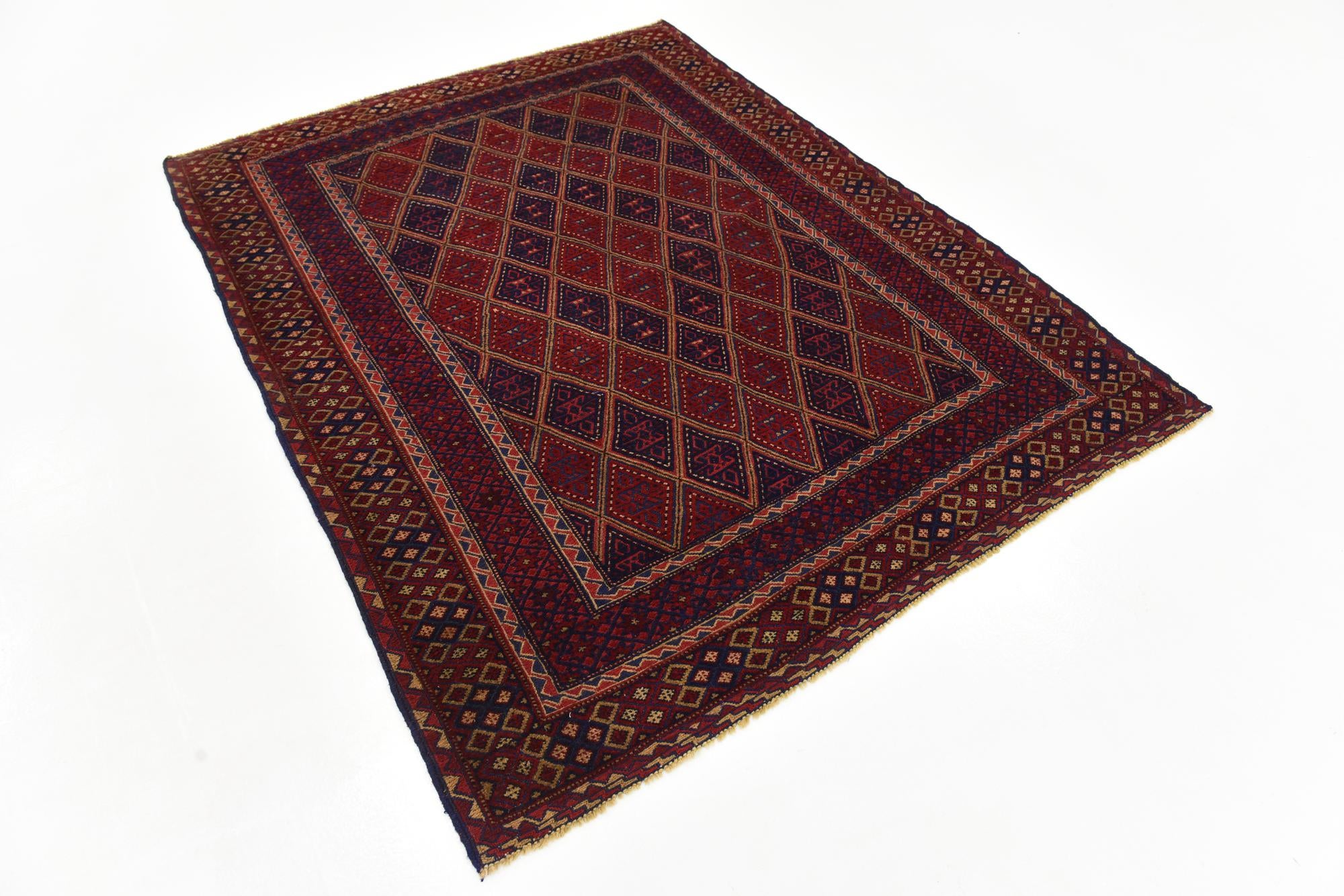 4' 10 x 6' 5 Hand Knotted Sumak Wool Rug