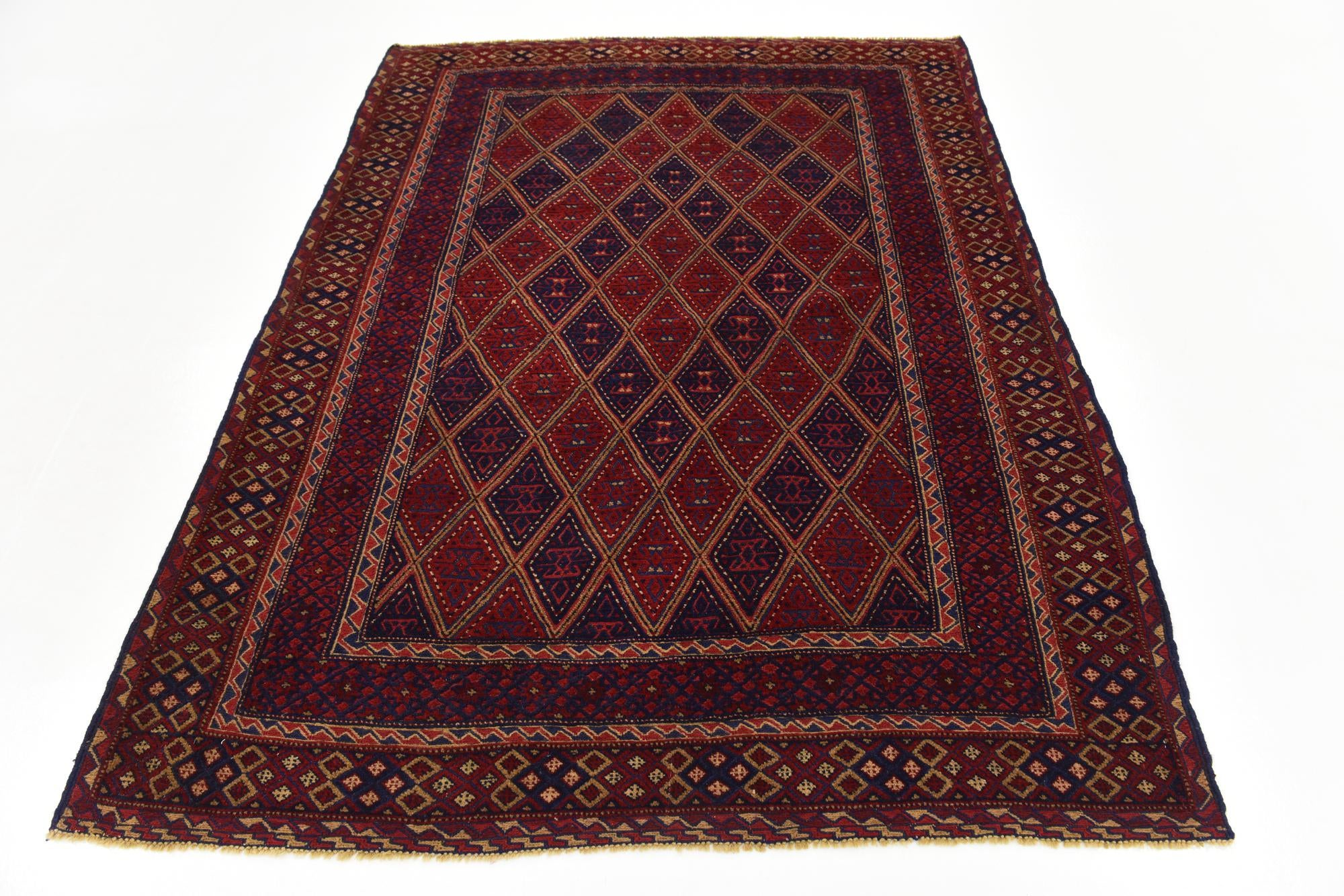 4' 10 x 6' 5 Hand Knotted Sumak Wool Rug