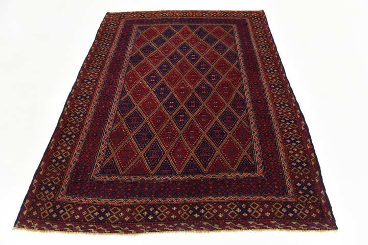 4' 10 x 6' 5 Hand Knotted Sumak Wool Rug