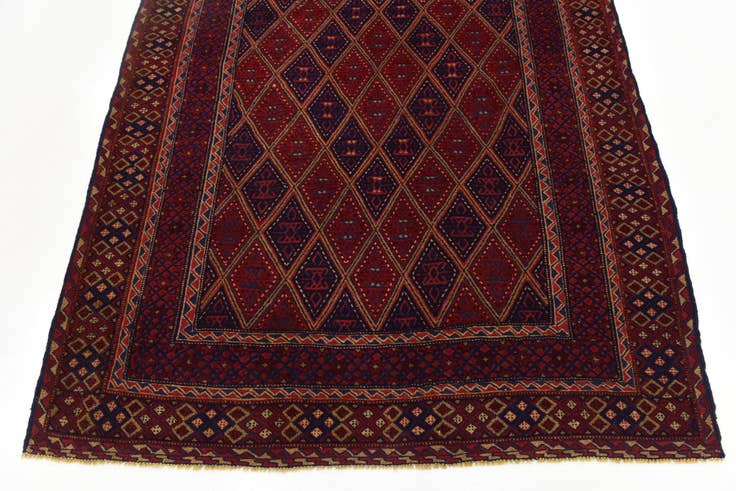 Detail image of 4' 10 x 6' 5 Hand Knotted Sumak Wool Rug