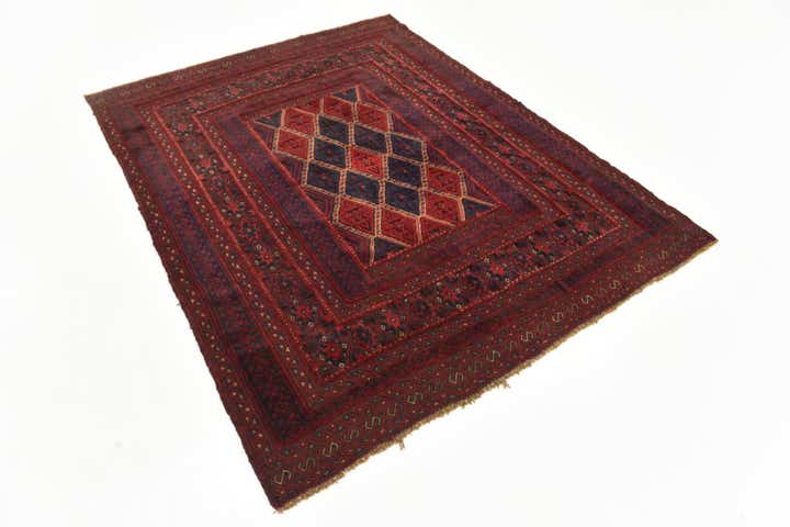 4' 10 x 6' 4 Hand Knotted Sumak Wool Rug