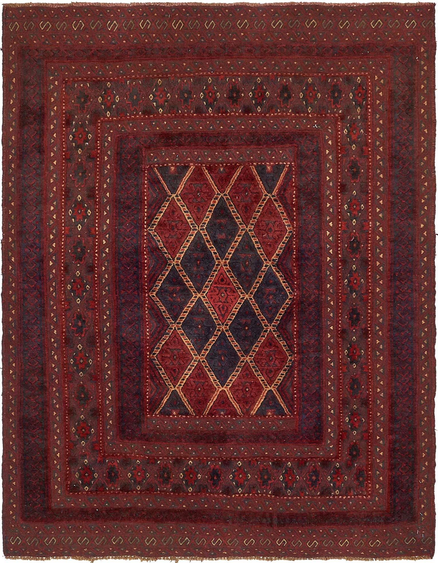 4' 10 x 6' 4 Hand Knotted Sumak Wool Rug