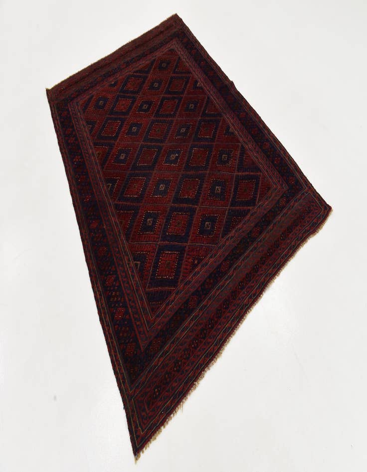 Detail image of 4' 10 x 6' 5 Hand Knotted Sumak Wool Rug