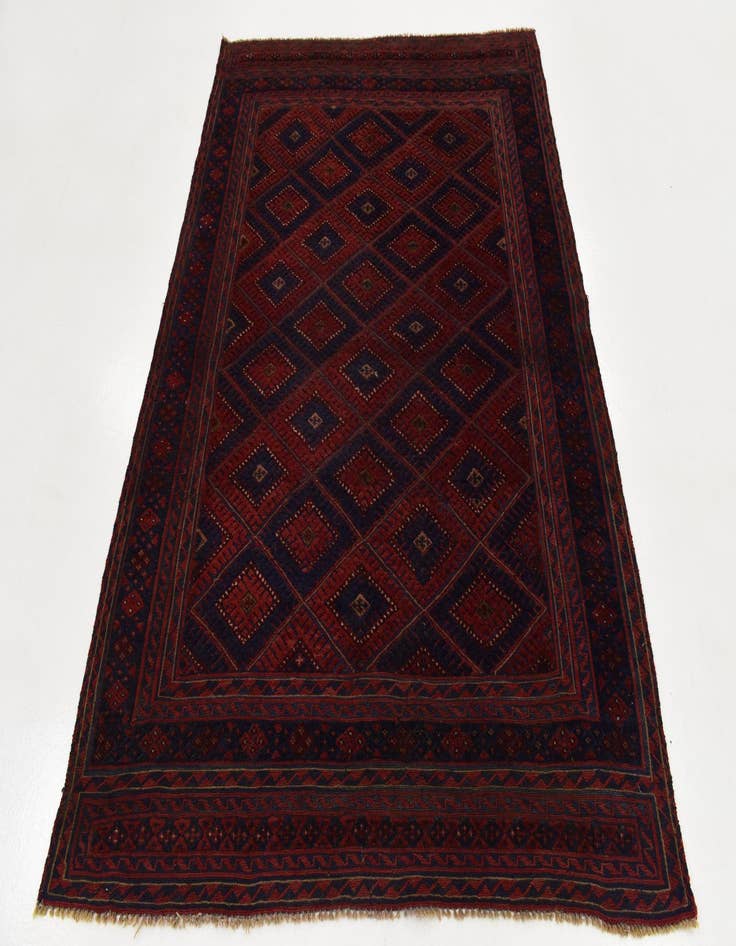 Detail image of 4' 10 x 6' 5 Hand Knotted Sumak Wool Rug