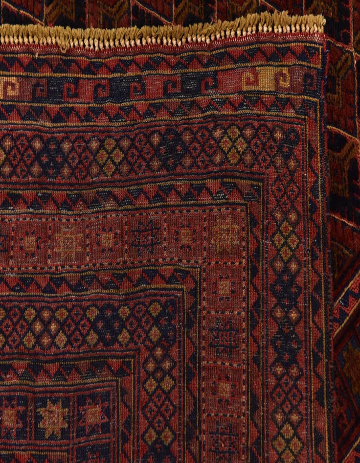 Detail image of 6' 4 x 9' Hand Knotted Sumak Wool Rug