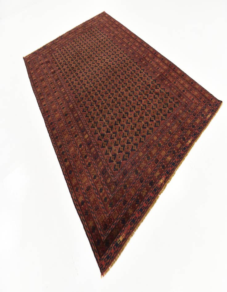 Detail image of 6' 4 x 9' Hand Knotted Sumak Wool Rug