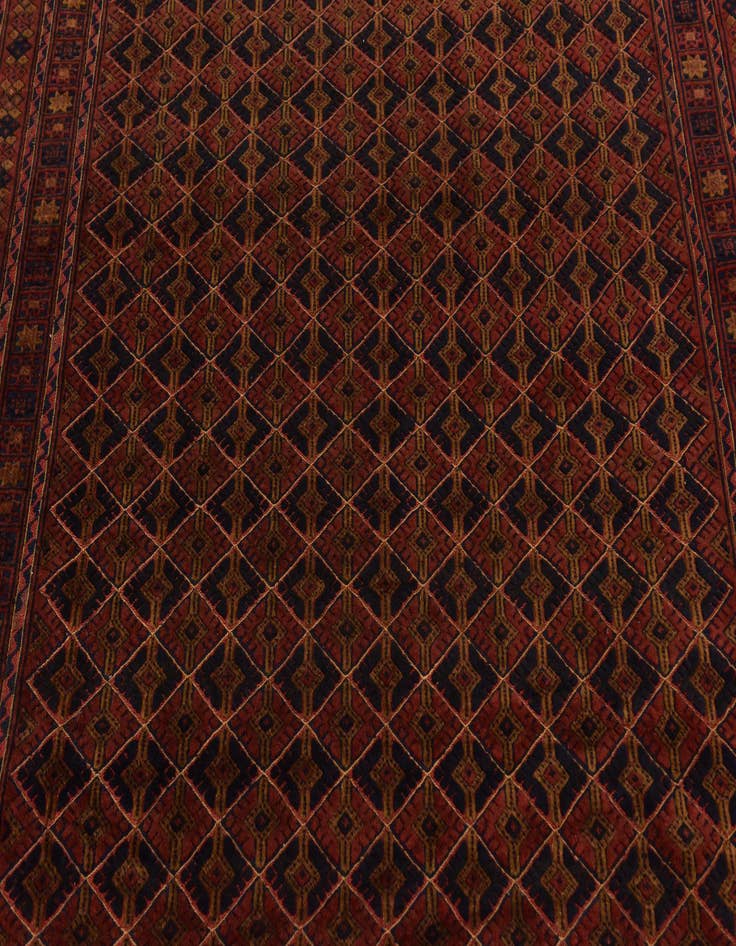 Detail image of 6' 4 x 9' Hand Knotted Sumak Wool Rug