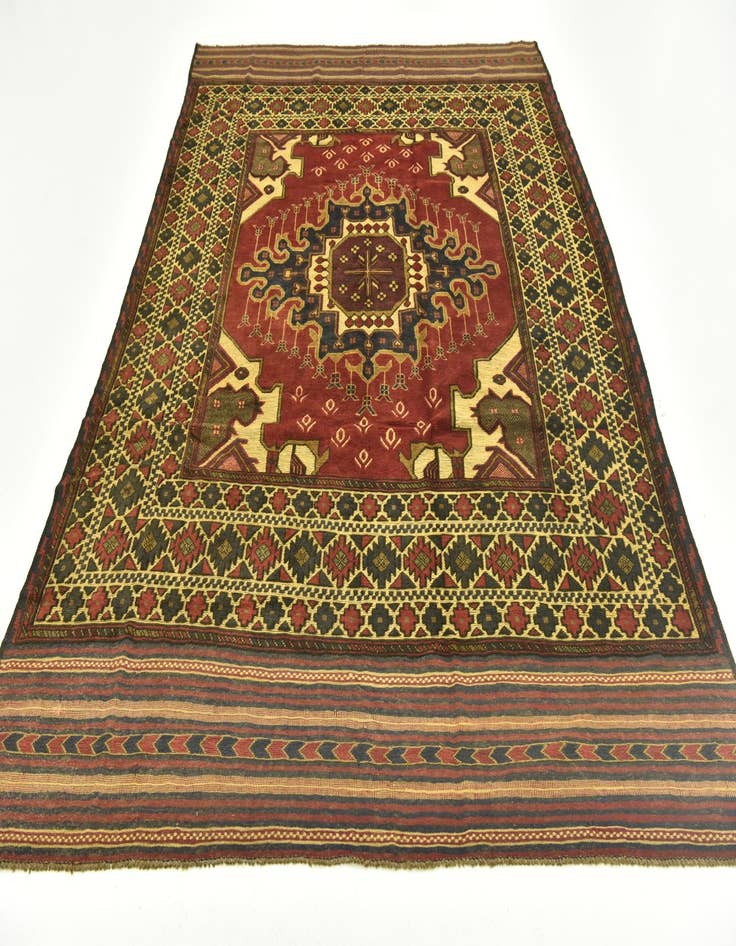 Detail image of 6' 6 x 9' 8  Hand Knotted Sumak Wool Rug