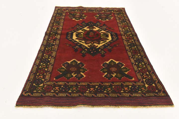 2' 10 x 4' 6 Hand Knotted Sumak Wool Rug