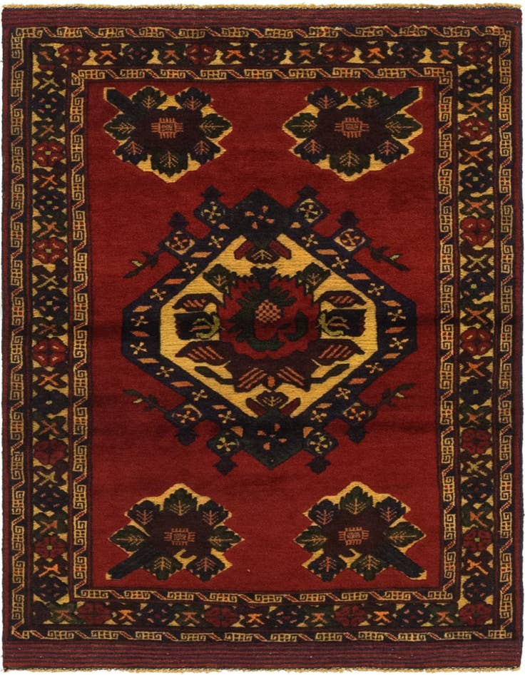 Detail image of 2' 10 x 4' 6 Hand Knotted Sumak Wool Rug
