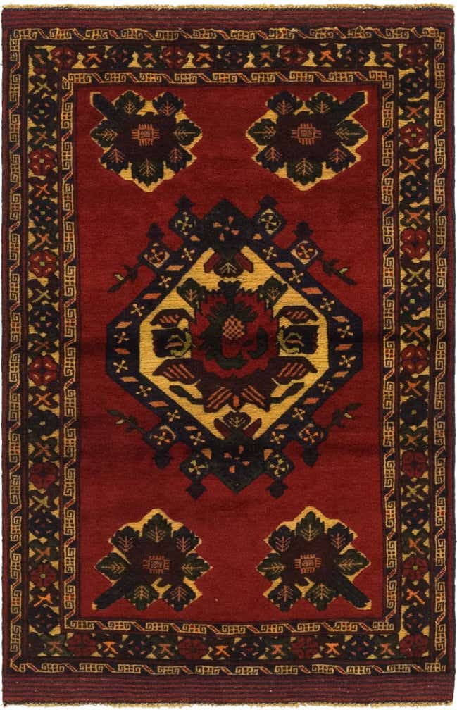 2' 10 x 4' 6 Hand Knotted Sumak Wool Rug