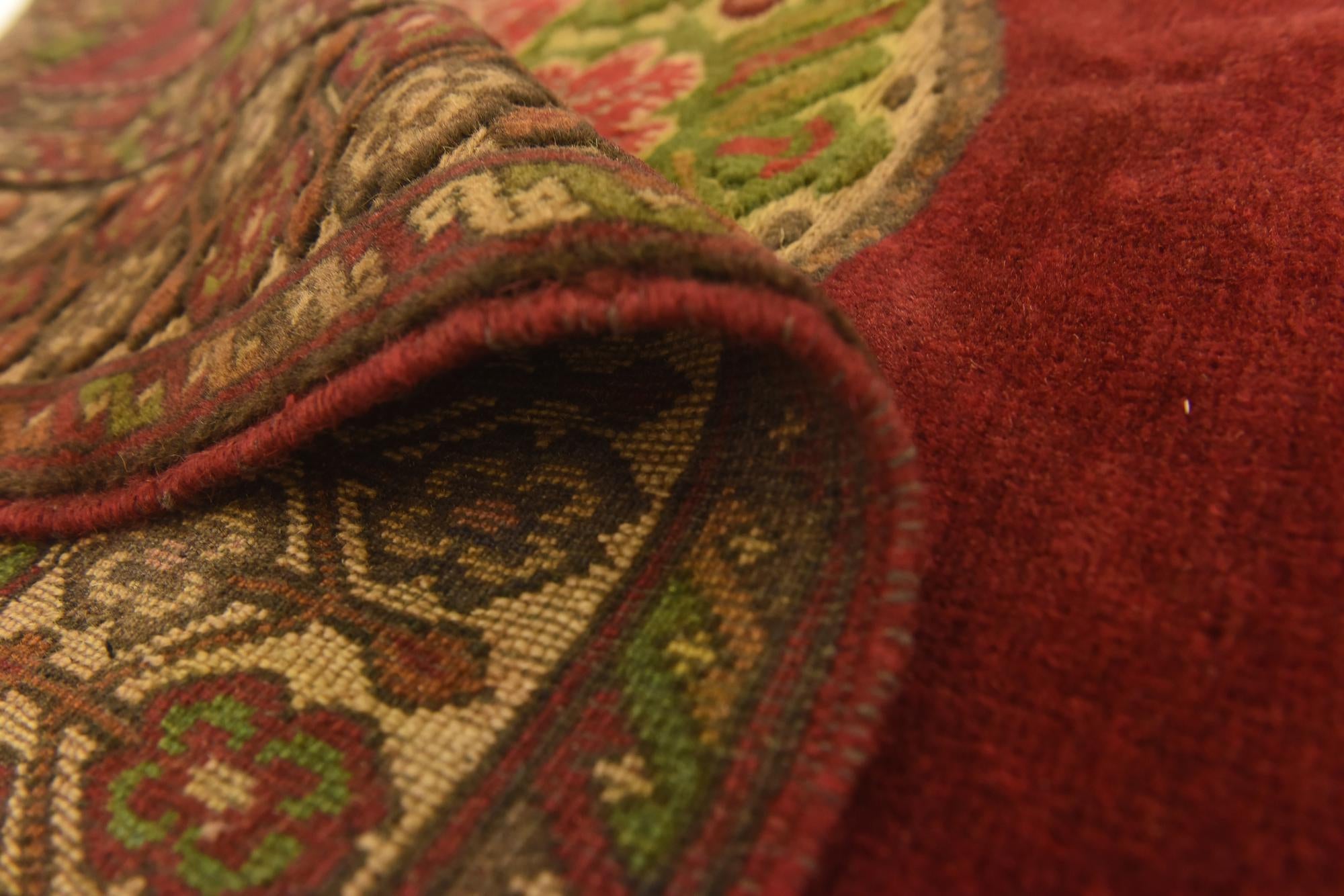 4' 2 x 6' 3 Hand Knotted Sumak Wool Rug
