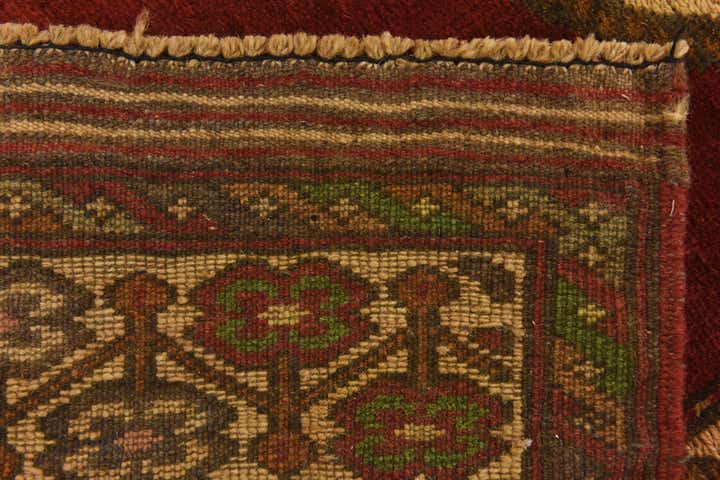 4' 2 x 6' 3 Hand Knotted Sumak Wool Rug