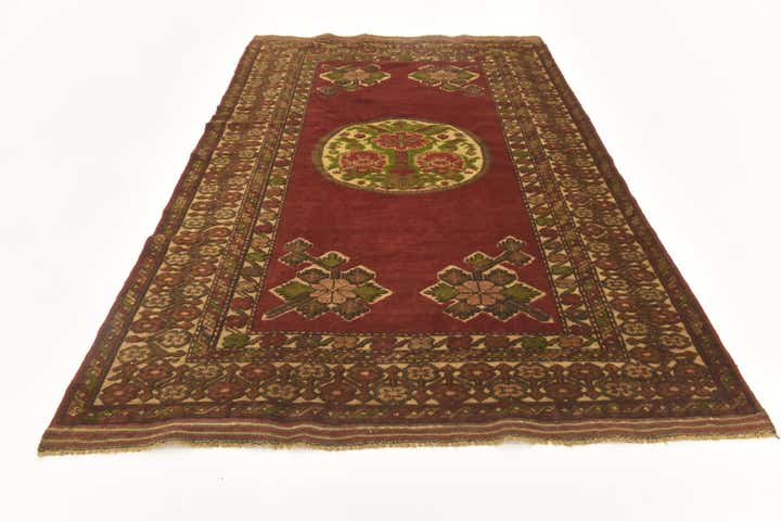4' 2 x 6' 3 Hand Knotted Sumak Wool Rug