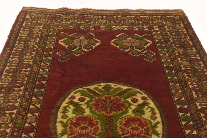 4' 2 x 6' 3 Hand Knotted Sumak Wool Rug