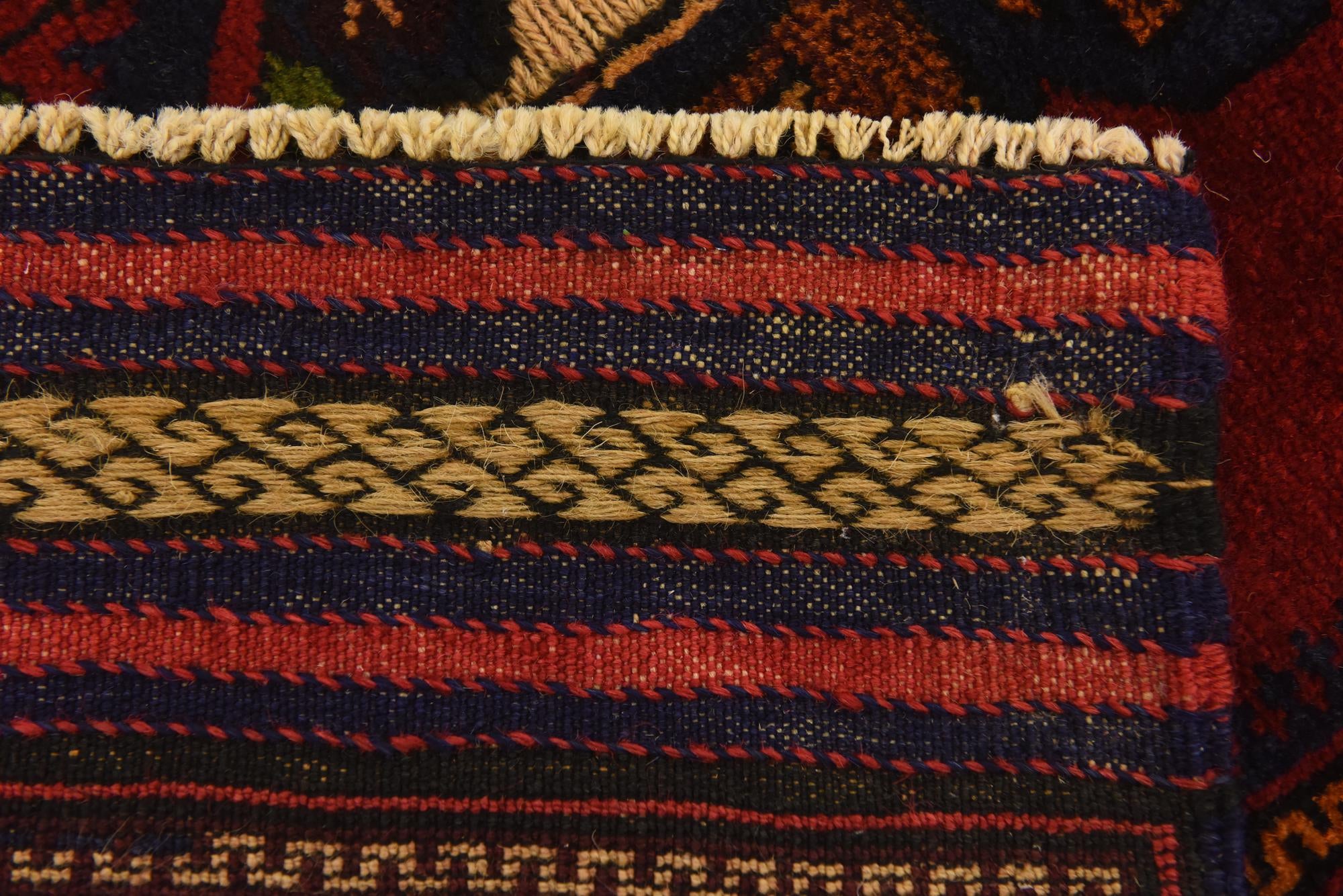 4' 2 x 6' 4 Hand Knotted Sumak Wool Rug