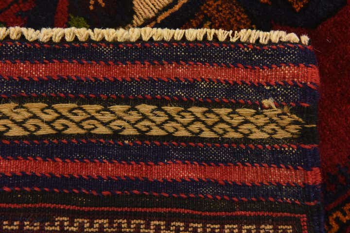 4' 2 x 6' 4 Hand Knotted Sumak Wool Rug