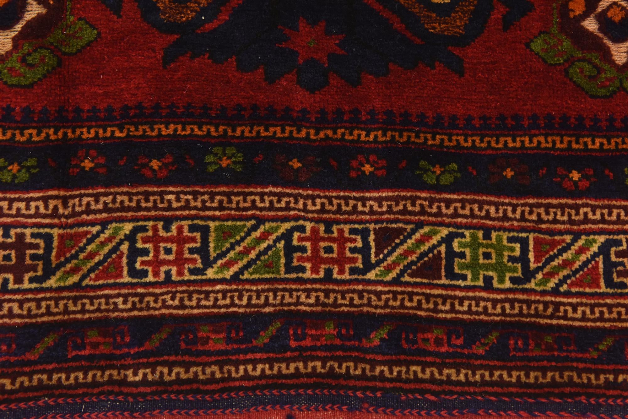4' 2 x 6' 4 Hand Knotted Sumak Wool Rug