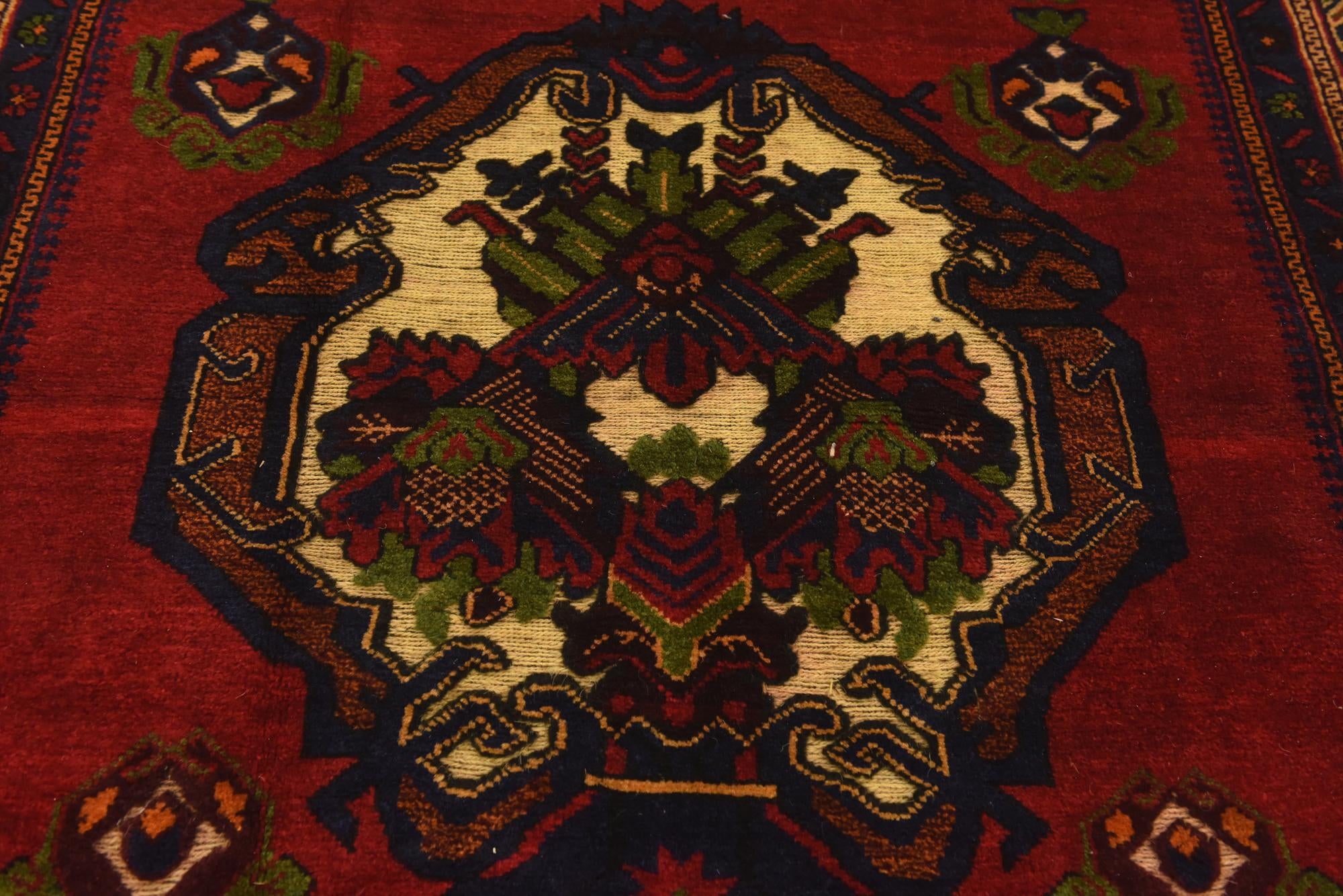 4' 2 x 6' 4 Hand Knotted Sumak Wool Rug