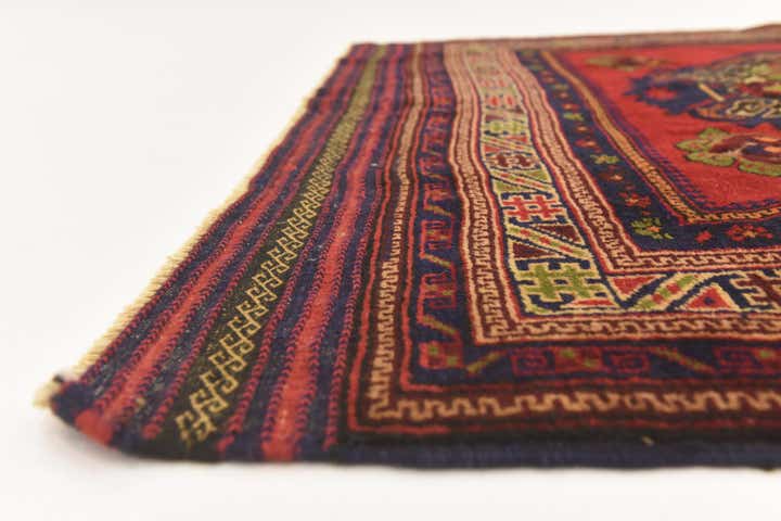4' 2 x 6' 4 Hand Knotted Sumak Wool Rug