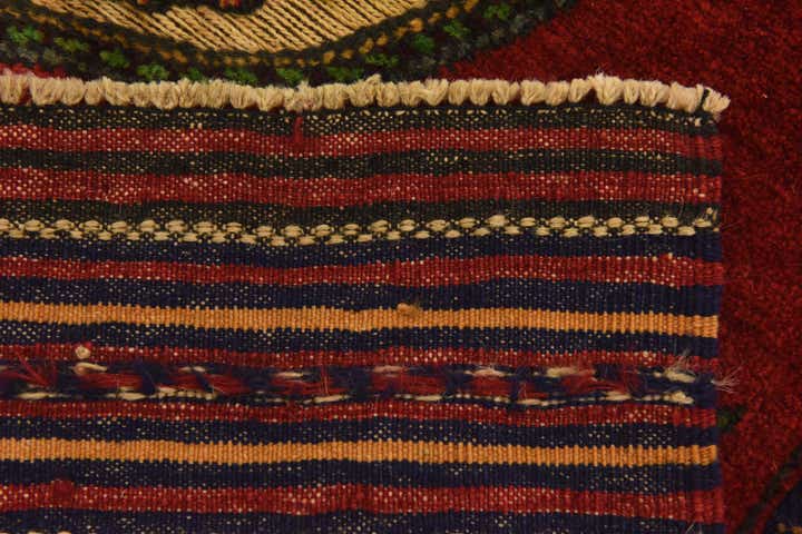 4' 3 x 6' 5 Hand Knotted Sumak Wool Rug