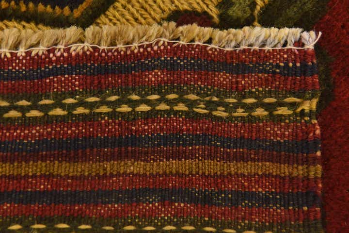 4' 2 x 6' 2 Hand Knotted Sumak Wool Rug