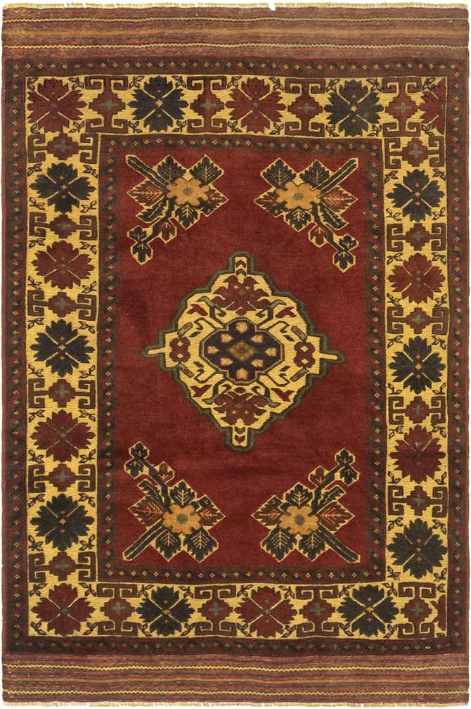 4' 2 x 6' 2 Hand Knotted Sumak Wool Rug