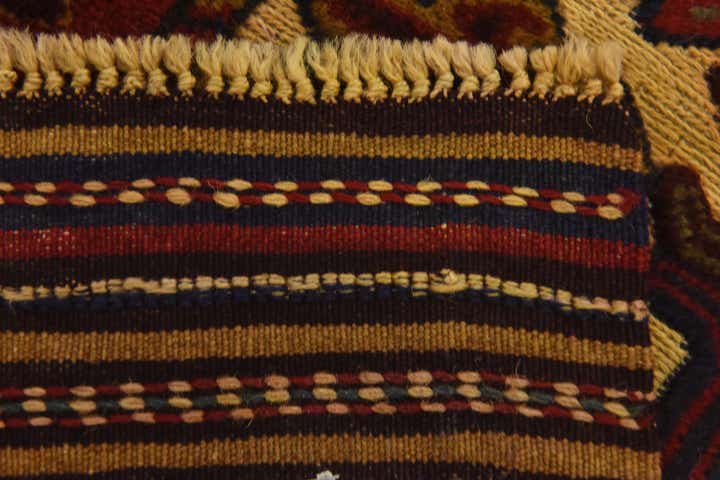 3' 11 x 6' Hand Knotted Sumak Wool Rug