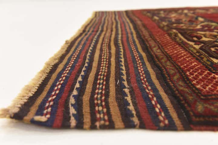 3' 11 x 6' Hand Knotted Sumak Wool Rug