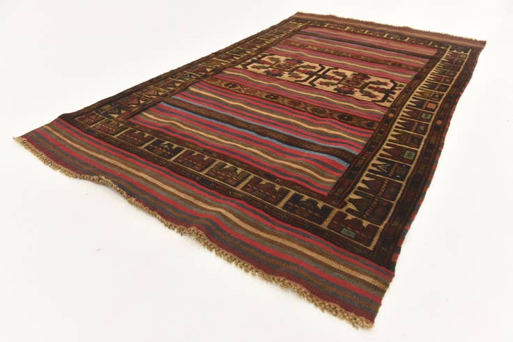 Detail image of 2' 10 x 5' Hand Knotted Sumak Wool Rug