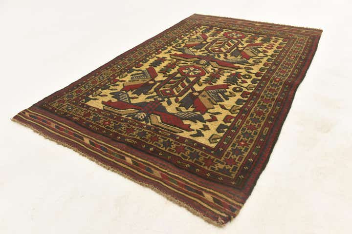 2' 10 x 4' 10 Hand Knotted Sumak Wool Rug